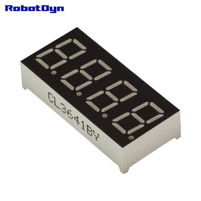 Green 4-Digit Decimal Seven Segment 0.36 Common Anode Led Segmen Hijau