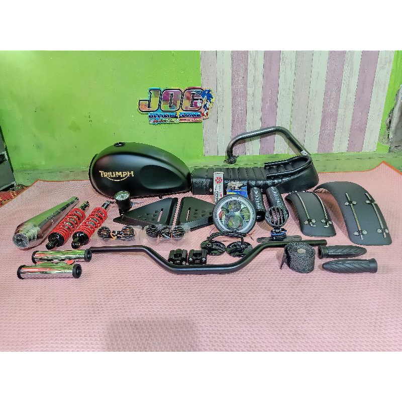 Paket body japstyle custom triumph buat pulsar tiger scorpio megapro byson dll