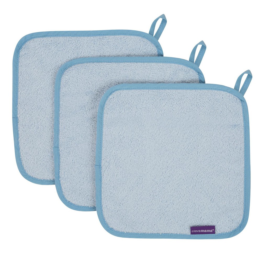 Clevamama Bamboo Baby Washcloth 3pk