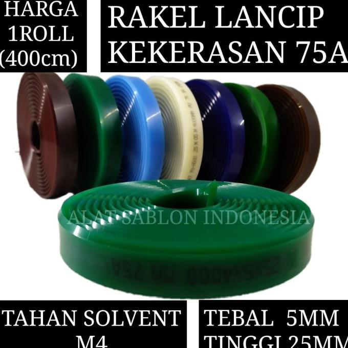 

Karet Rakel Sablon Tahan Solvent Lancip Kotak Kecil 5Mm 1Roll
