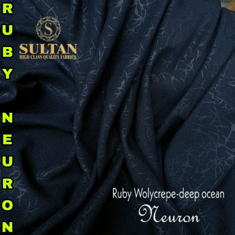 ANEKA WARNA KAIN ABAYA SULTAN RUBY WOLLYCREPE EMBOSS NEURON