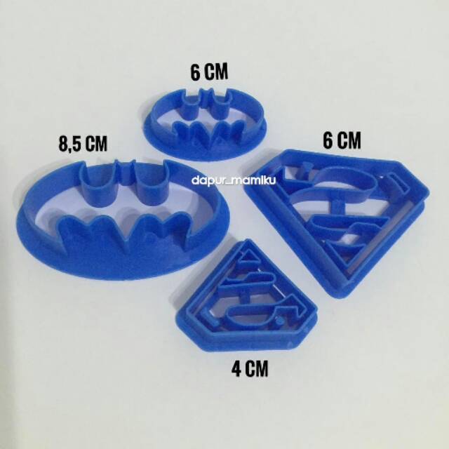 DAPURMAMI Cookies Cutter SUPERHERO BATMAN SUPERMAN SET ISI 4