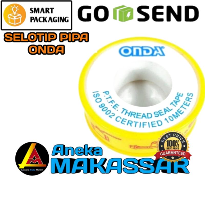 Makassar V68 Seal tape lem pipa merk ONDA lebih kuat dan tebal selotip pipa