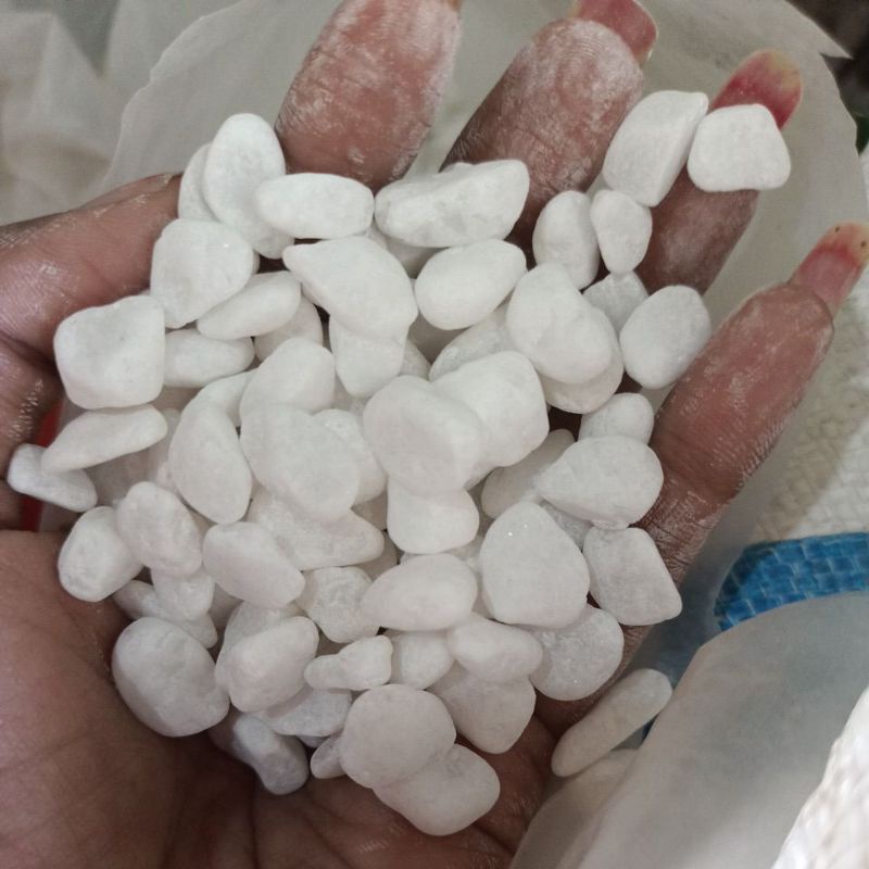 Batu Super Putih White itali 500gram / batu hias aquarium