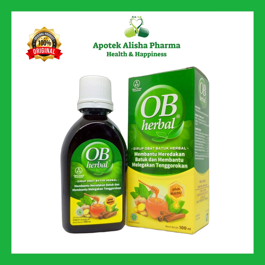 OB Herbal Syrup 30/60/100ml-OB Herbal Sirup Obat Batuk Herbal Melegakan Tenggorokan/OBHerbal Sirup Dewasa
