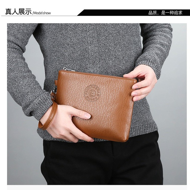 Tas Tangan Pria - Clutch Pria - Dompet Pria - CLUTCH FEIDKABOLO - Dompet Kulit Pria Wanita - Pouch