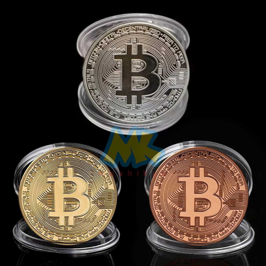 3pcs Bitcoin Fisik - Koin Kripto koleksi souvenir gift