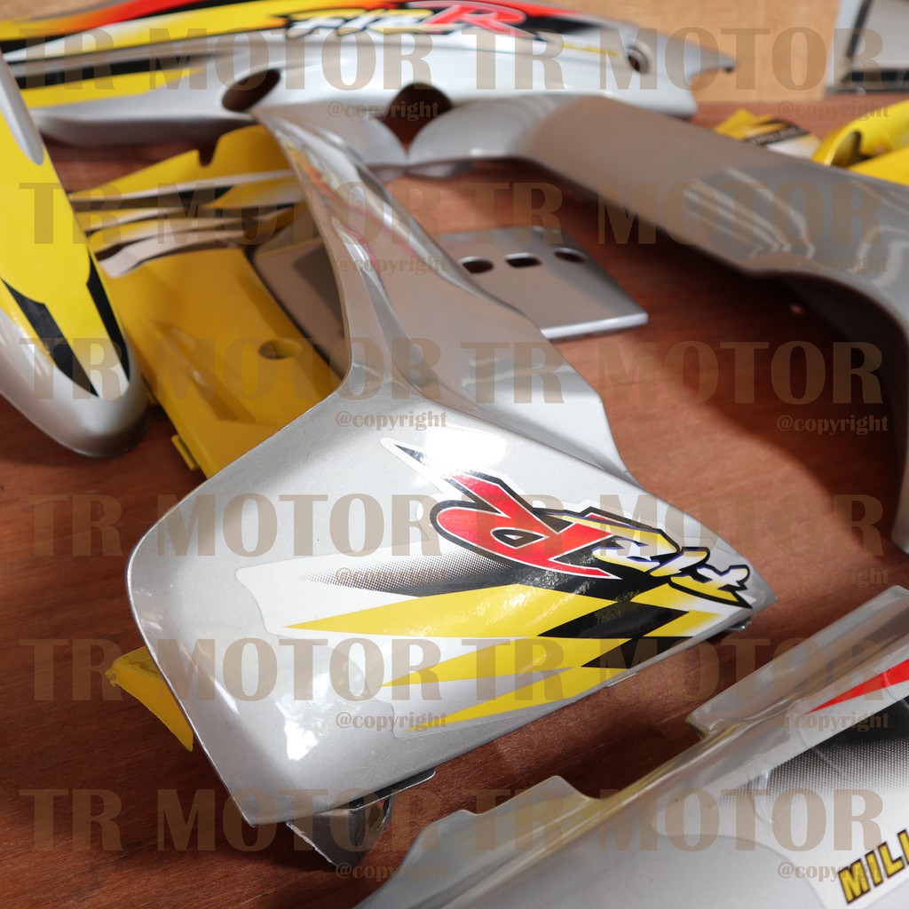 Cover Body Fizr F1zr Millenium Kuning Silver Full Set Halus Cover Bodi Yamaha Fiz r