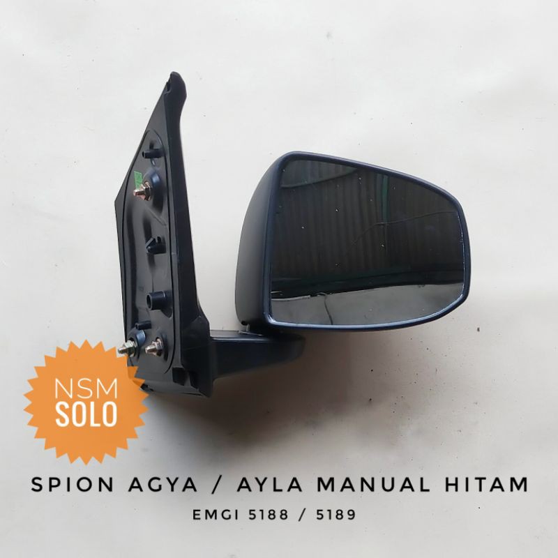 Kaca Spion Mirror Mobil Agya Ayla Manual Elektrik Chrome Hitam Murah Emgi Kiri Kanan