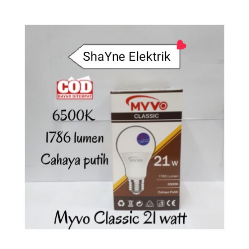 Lampu LED Bohlam MYVO CLASSIC 21 Watt Termurah