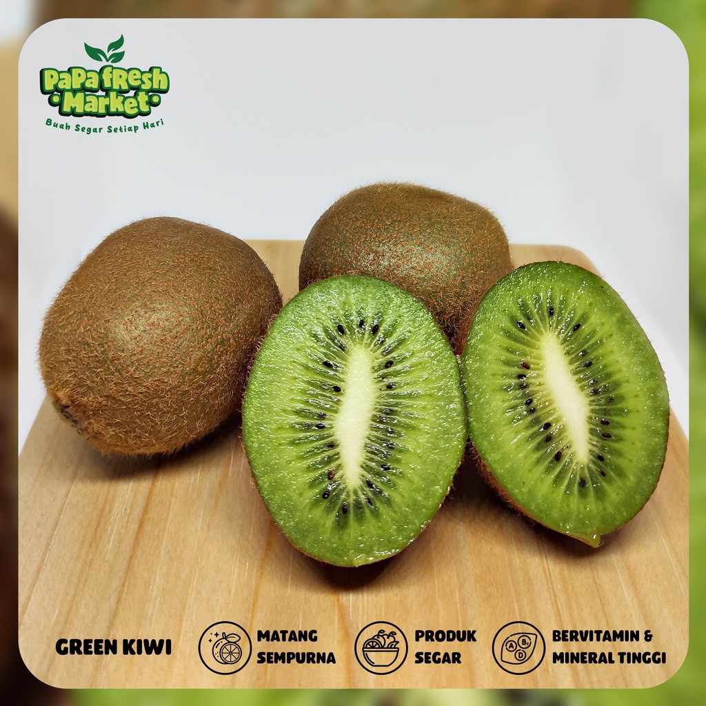 KIWI HIJAU GREEN KIWI SEGAR PER 500 GRAM KHUSUS PENGIRIMAN JABODETABEK