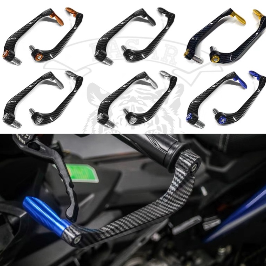 Proguard Karbon Asli Handguard Stang Carbon Sepasang Kiri Kanan Full Cnc Universal Motor