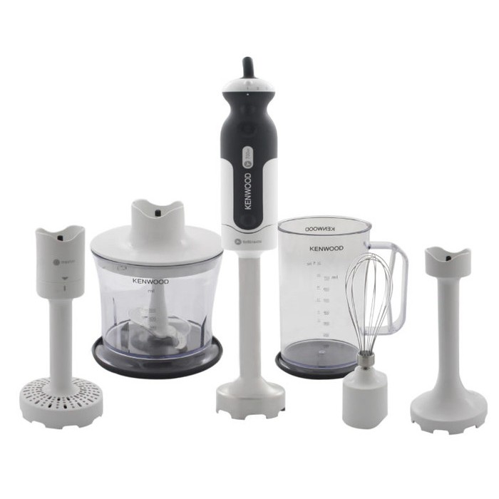 Kenwood HB724 Hand Blender - Penggiling Tangan Multifungsi 5 Kecepatan, Abu-Abu dan Putih