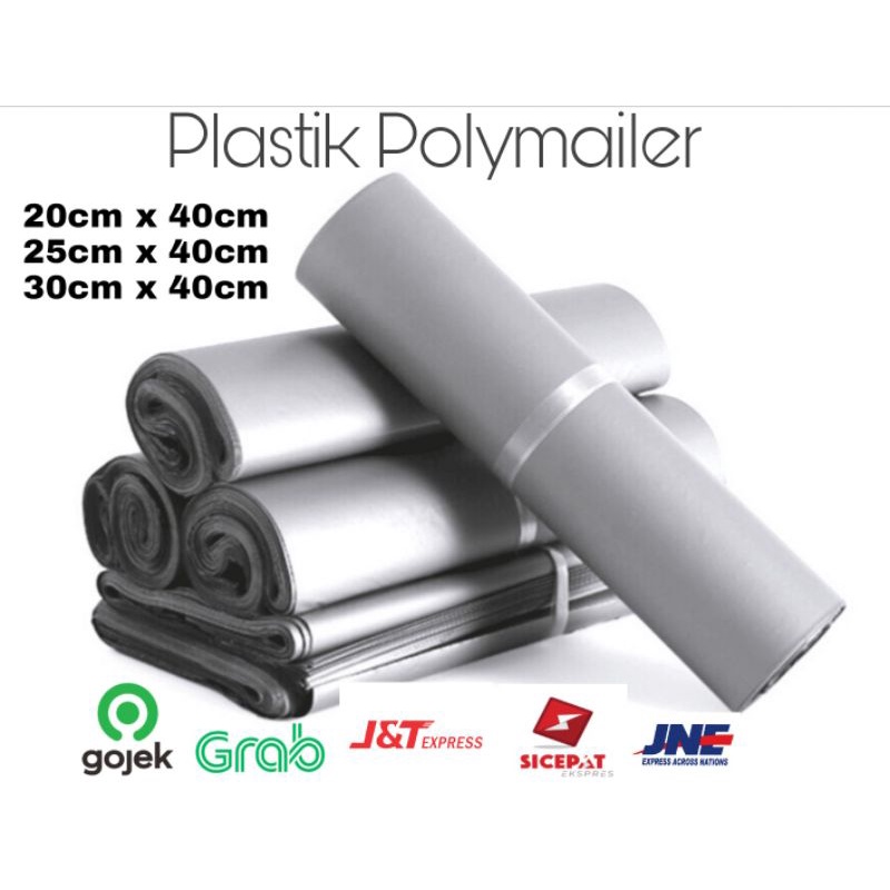 

Plastik Polymailer Plastik Packing Online Olshop Warna Silver isi 100 lembar