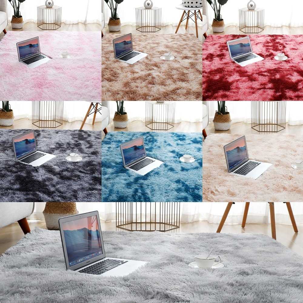 (100% BARANG ORI) Karpet Bulu Fluffy Floor Carpet Rug 160 x 200 CM - DE2001