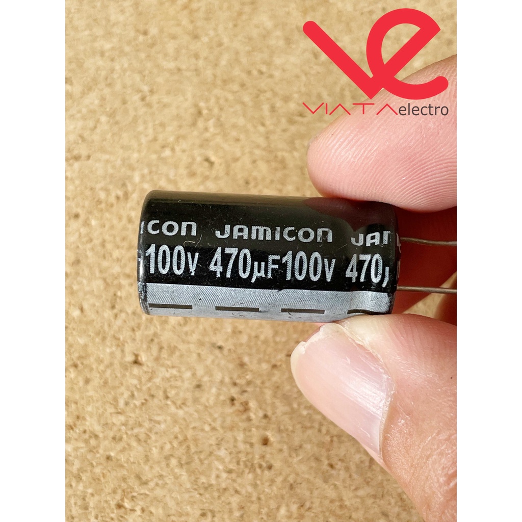 KAPASITOR ELCO 470UF 100V (1 BUAH) KAPASITOR CAPACITOR ELKO KAPASITOR 470 UF 100 V