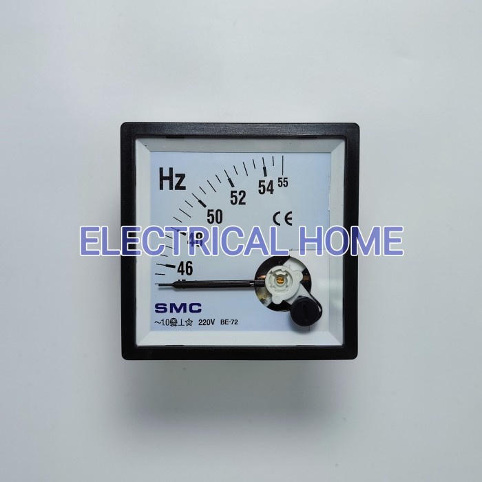 Panel Meter SMC / Frequency Meter HZ Jarum &amp; Getar 50Hz/60Hz BE-72