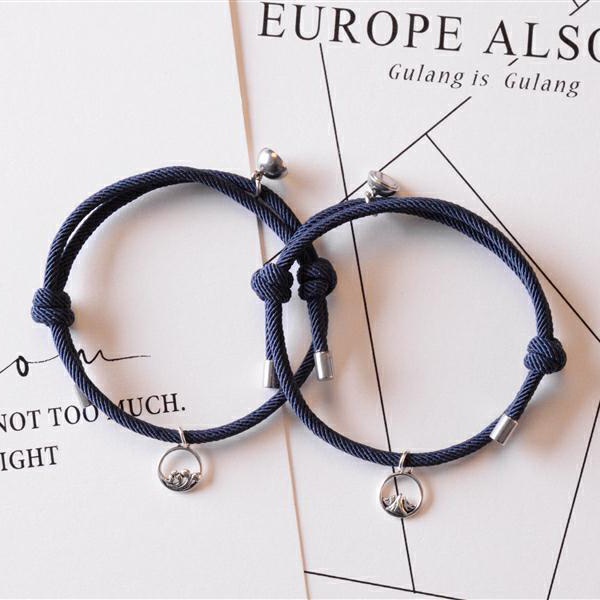 Gelang Couple Pasangan GL002 Gelang Couple Magnet Tali Korea | Gelang Pasangan Magnet Couple-RANDOM