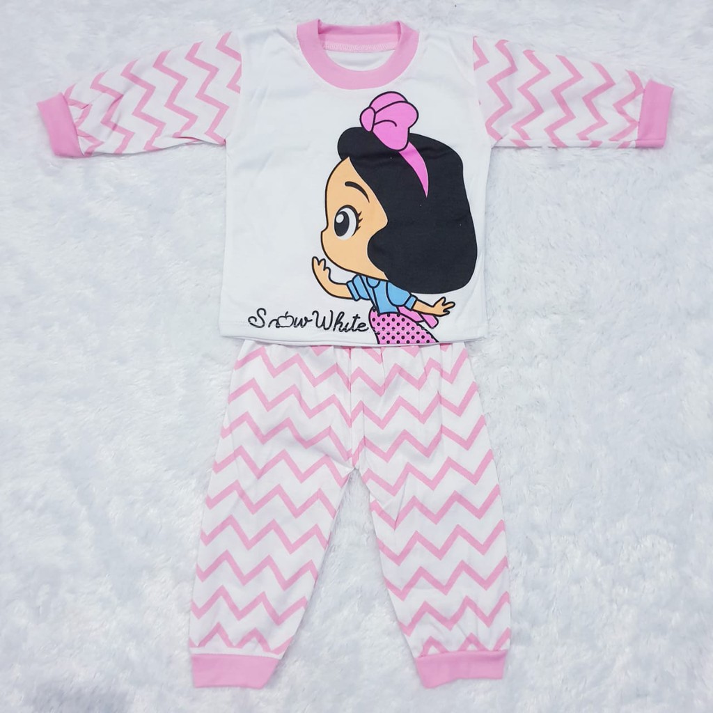 PIYAMA ANAK LENGAN PANJANG KARAKTER SNOW WHITE / CYAND CLOTHING / PAKAIAN ANAK