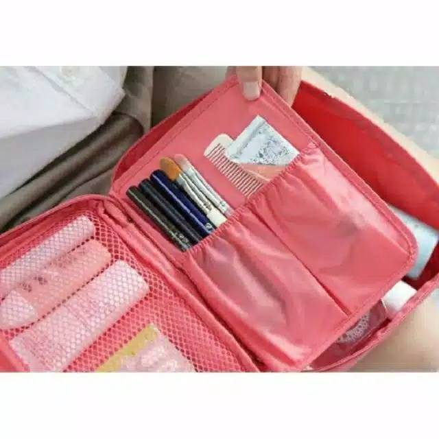 IMURA | Toiletries Cosmetic Pouch Travel Mate ( Tas Perlengkapan Kosmetik) Warna Polos