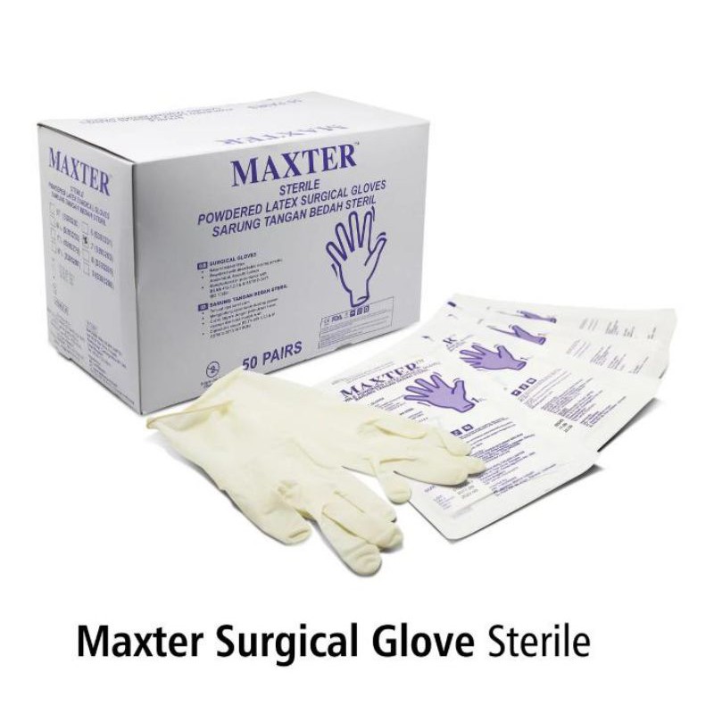 Maxter Surgical Gloves Sterile Steril