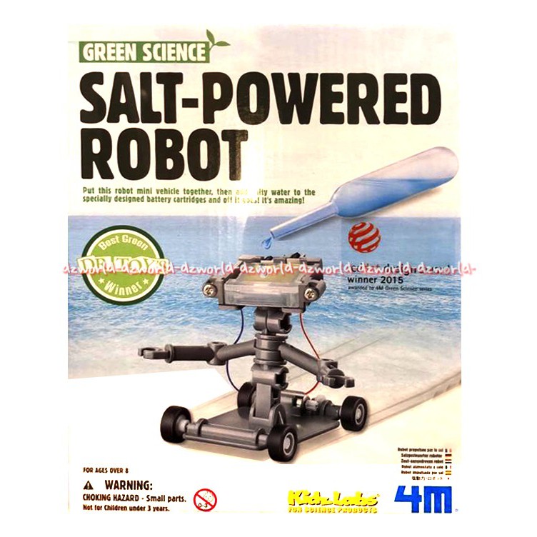 Green Science Salt Powered Robot Kit Robot DIY Membuat Robot Tentang nilai sumber daya alternatif