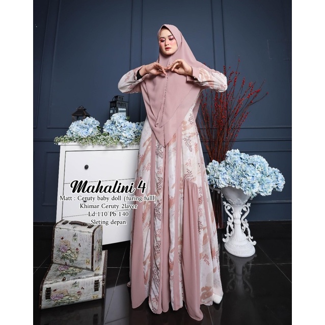 Humaira99 Gamis syari jumbo terkini syari Original model motif terbaru Maxi busui Set khimar syari O