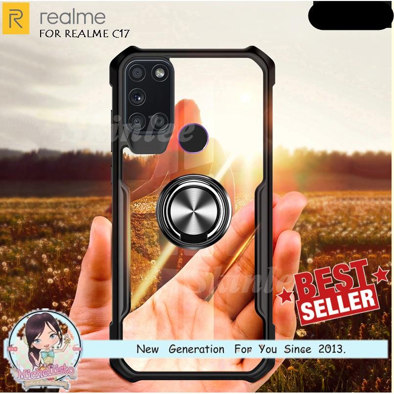 Case Realme C17 Ring Transparan CLEAR JAZZ SERIES Casing
