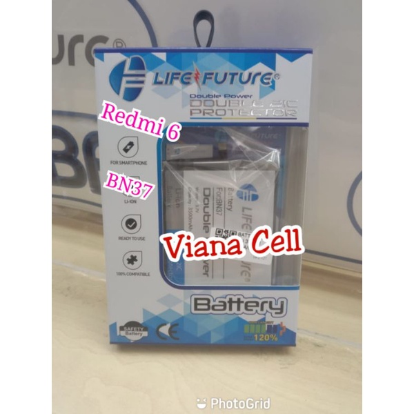 BATERAI BATREI XIAOMI REDMI 6 6A 6PRO BN37 BN 37 BATREY BATTERY DOUBLE POWER LIFE FUTURE
