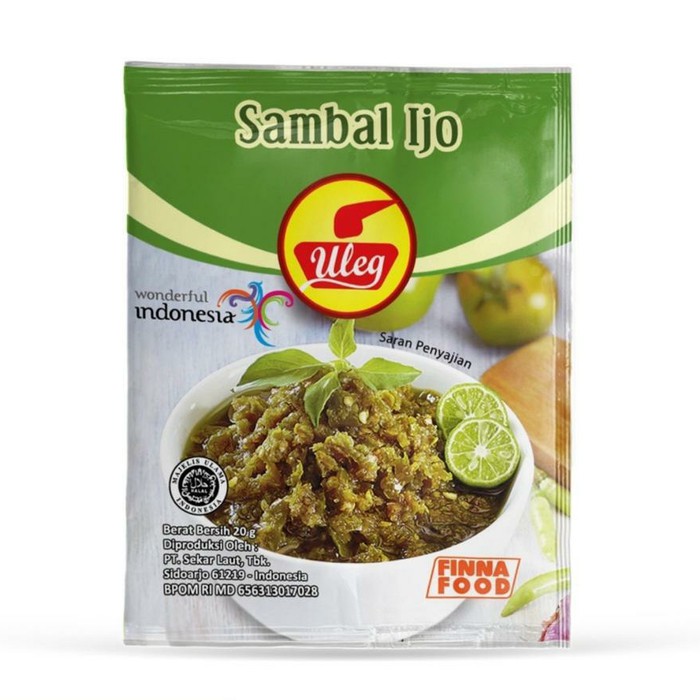 

FINNA ULEG SAMBAL IJO 20 GRAM 1 PAK