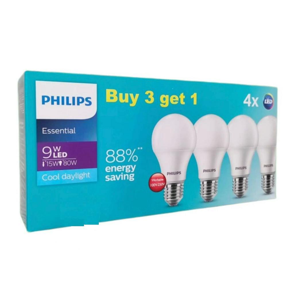 Philips Paket Lampu LED Essential 5W 7W 9W 11W Putih Multipack