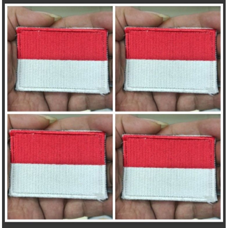BORDIRAN BENDERA MERAH PUTIH/PATCH MERAH PUTIH/ BORDIR BENDERA/ MERAH PUTIH