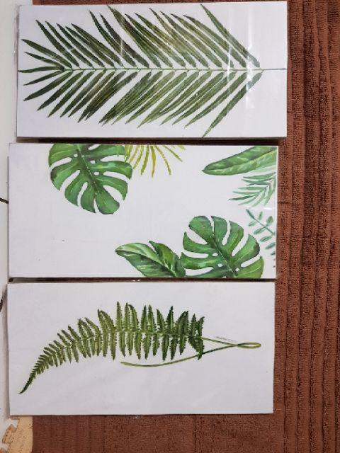 Fasahaya Hiasan Dinding Poster Kayu Leaf Dekorasi Rumah 15x30 Lf 28