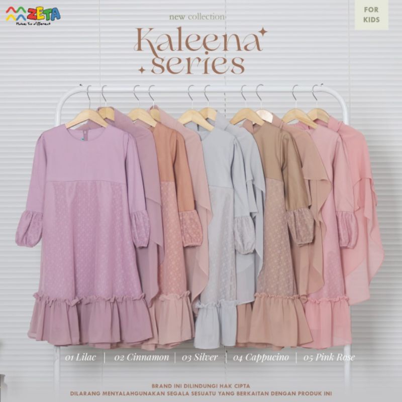 GAMIS ANAK MUSLIM PEREMPUAN ORIGINAL ZETA OUTFIT RUMAISHA SERIES | KALEENA SERIES