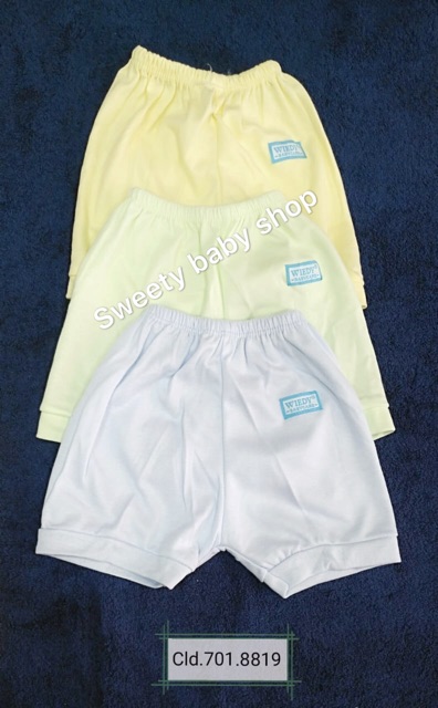 Celana pendek polos bayi isi 6pcs 3m-2th katun wiedy / celana pendek anak warna