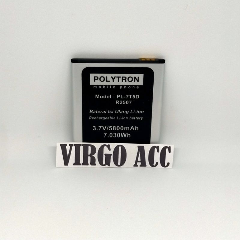 Baterai Batere Batre Polytron R2507 Rocket T3 PL-7T5D Original Battery Hp
