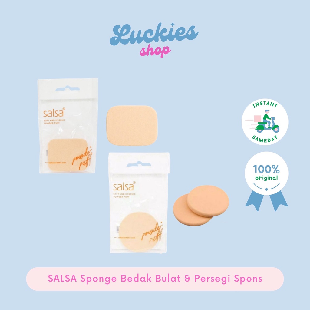 SALSA Sponge Bedak Bulat &amp; Persegi Spons Tepuk Bedak Padat Spon Bedak Spon Make Up