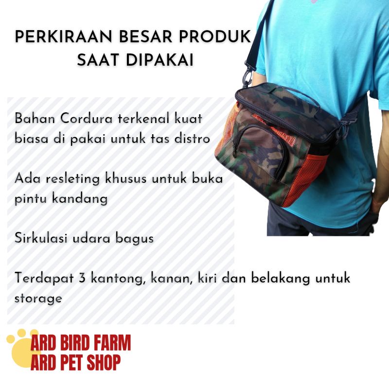 Pet Carrier Tas Travel Cage hewan Kandang Untulan Lovebird Hamster Landak Mini Sugar Glider