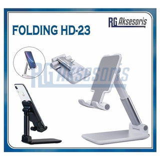 RGAKSESORIS Folding Desktop HD-23 Phone Stand Holder Lipat Liftable Foldable HD23 Universal HP Tablet Tatakan di Meja Support L305  L 305 [fs]