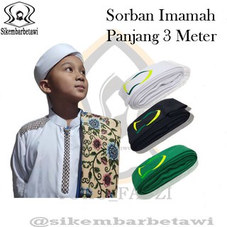 Sorban Imamah Panjang 3 meter Selendang Peci imamah Imamah Permanen Peci Imamah Permanen Imamah Perm