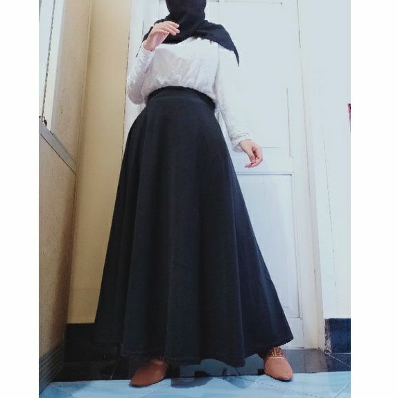 Rok Wafel Super Lebar Super Swing Rok Payung