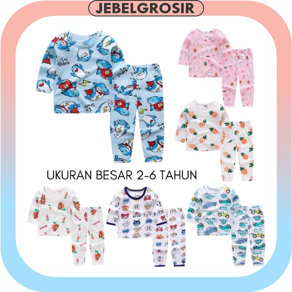 Baju Anak 1 UKURAN BESAR Lengan Panjang Piyama Anak Murah Produk Import 116