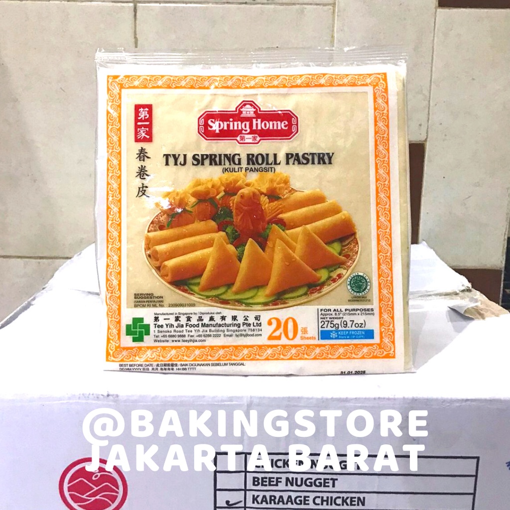 

Spring Roll Pastry Spring Home TYJ 8,5 inch 275 gr | Kulit Pangsit