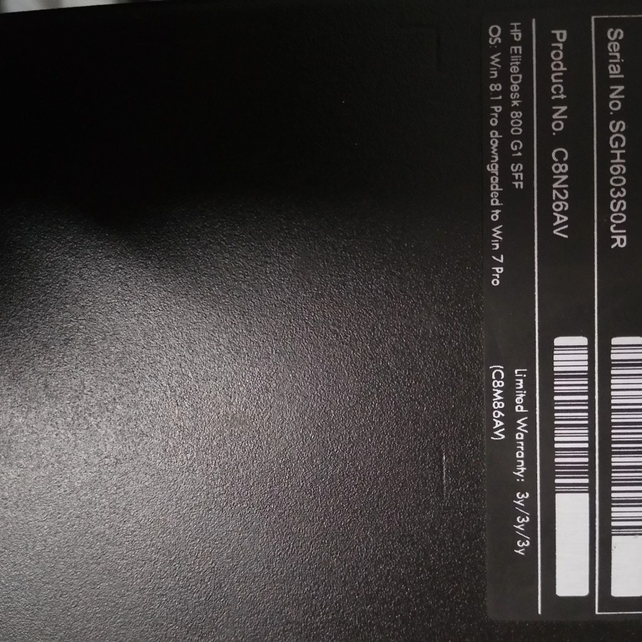 Pc Hp EliitDesk 800 G1 SFF Kosongan Socket 1150