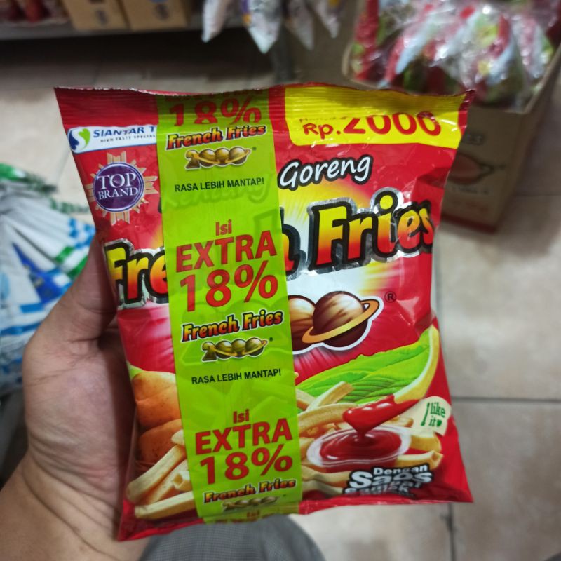 

Kentang French Fries 2000 Snack Dengan Saos Sambal Colek 14g