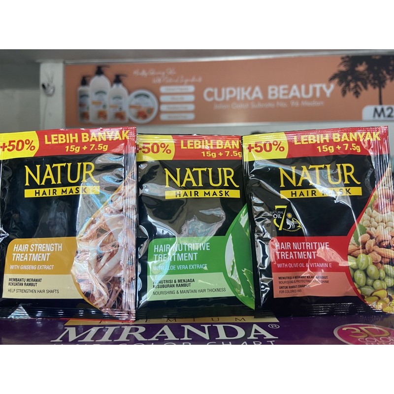 CUPIKA_BEAUTY [ NATUR HAIR MASK SACHET ] MASKER RAMBUT BY NATUR SUPER WANGI DAN LEMBUT || sachet - nature hair mask sachet / masker rambut natur sachet