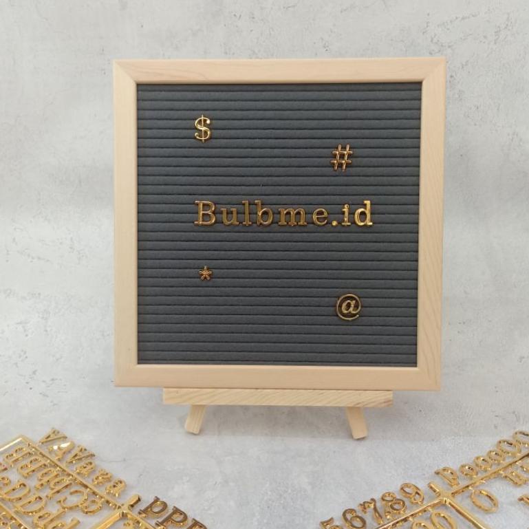 

[PRODUK TWYQI] [Gold] Tambahan huruf untuk papan nama bayi letter board ACL