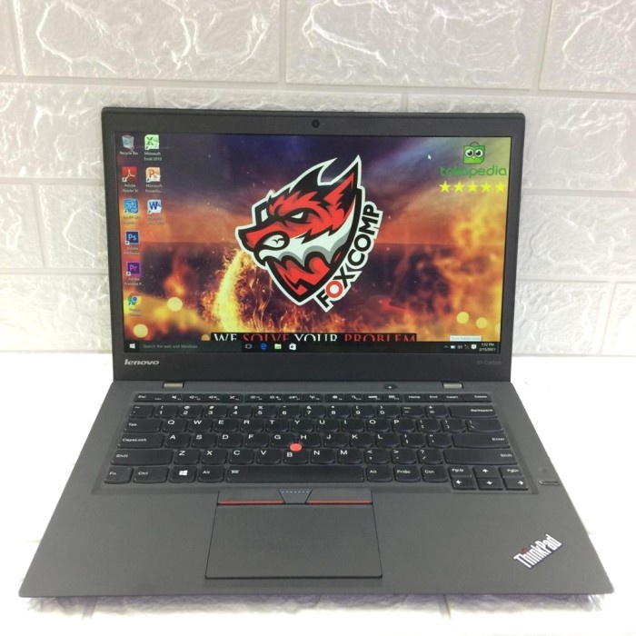 {bekas} Lenovo Thinkpad X1 Carbon G3 Ci5 gen5 5200/5300 - RAM 8 SSD 128 Diskon