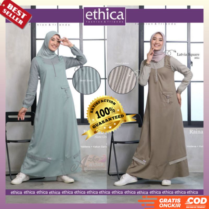 BAJU GAMIS TERBARU 2022 / GAMIS ETHICA RAINAMI 03 / GAMIS SIMPLE / GAMIS MODERN / DRESS CANTIK