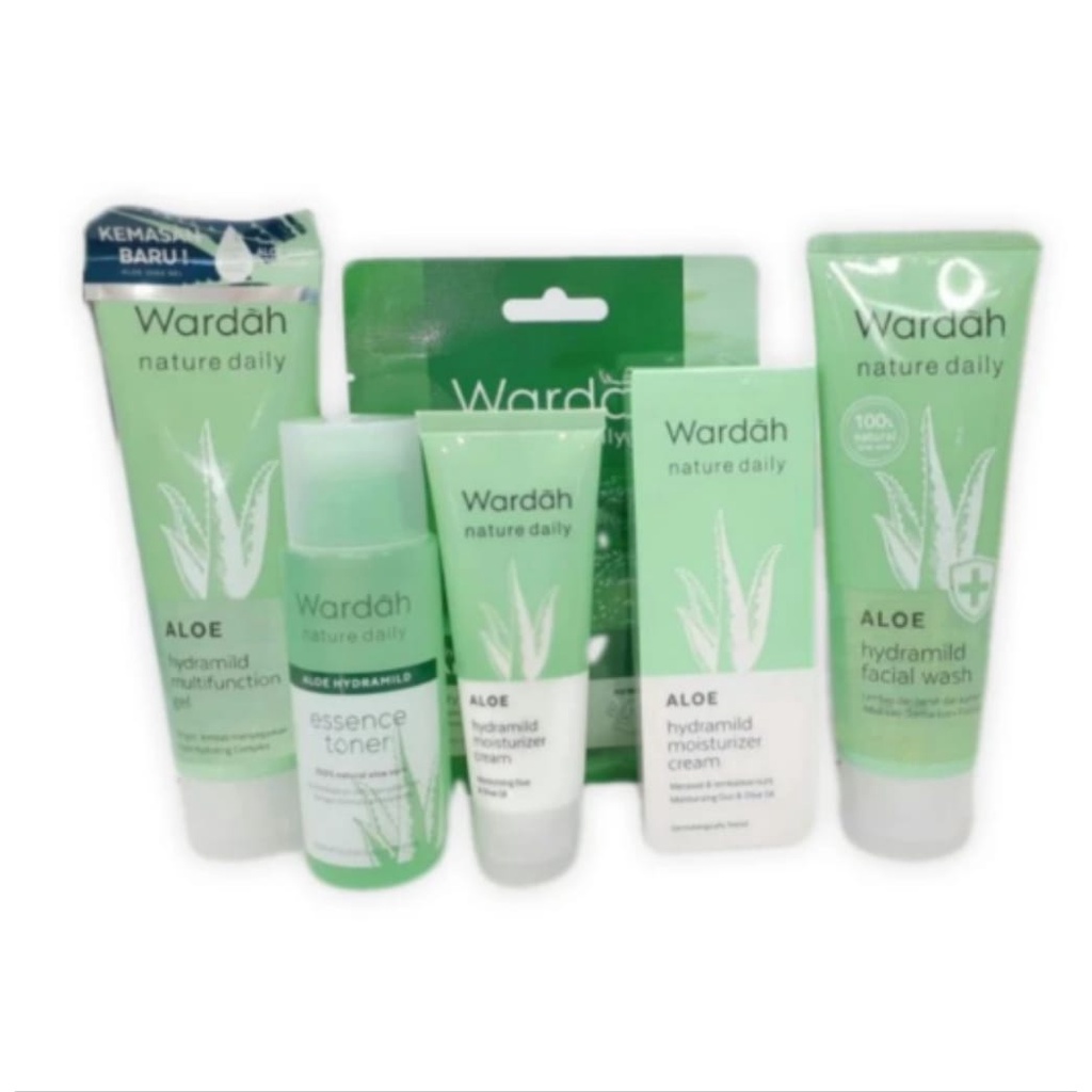 Jual Paket Wardah Aloevera / Paket Aloe Vera Untuk kulit Normal dan Kering Original Shopee